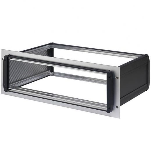 Flange panel, natural-coloured anodised aluminium, for fitting an enclosure (80 HP useful width) in a 19 inch cabinet Intertego Intertego Bopla ICPC 09-8656566