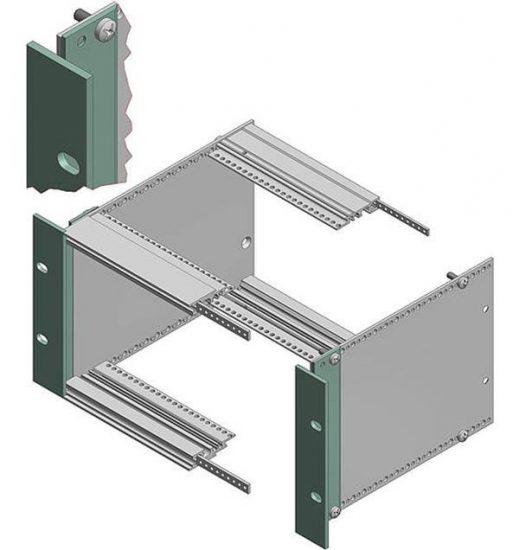 Flanges 3 - 6 U for mounting with subrack side panels Interzoll BOPLA ICPC 09-8656566